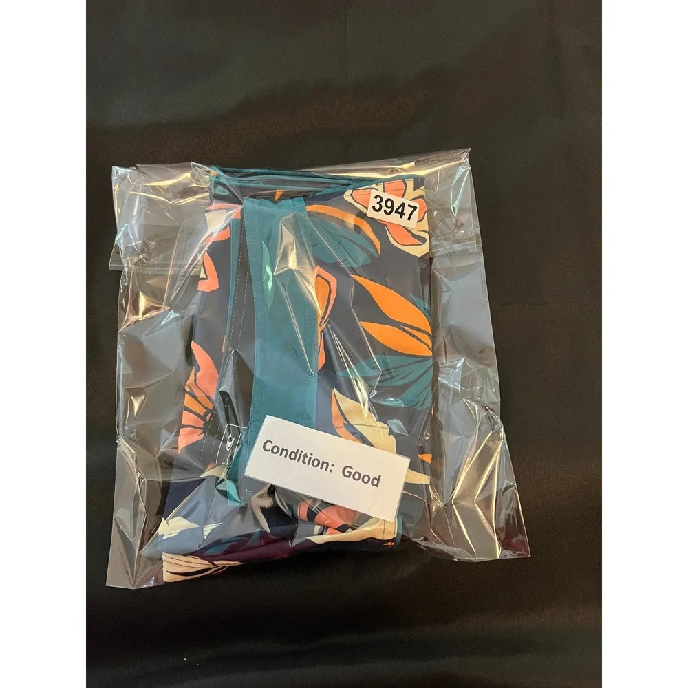 O'Neill Hyperfreak Mens Floral Board Shorts Navy Blue Orange Swim Trunks 30